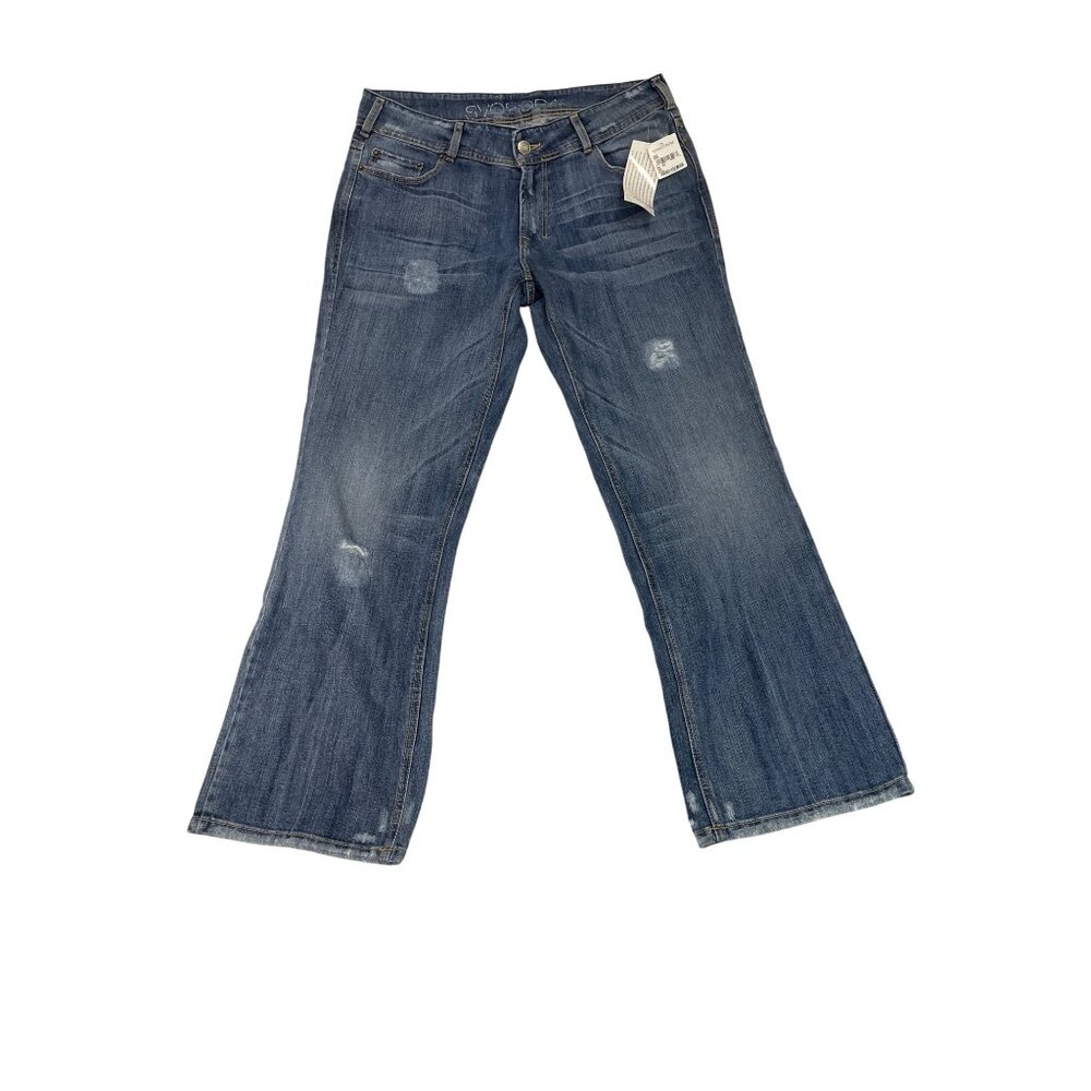 Svoboda Women’s Denim Bootcut Jeans With Embroidered Back Pockets Size 16 - New